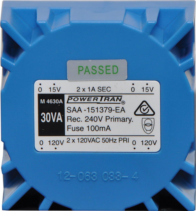Transformer 15 + 15 PCB 30VA Toroidal M4630A