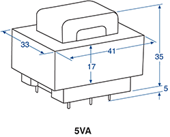 EI Core Transformer 7VA 15+15V PCB M7130A