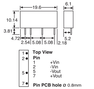 Converter 10.8-13.2VDC to 5VDC Regulated M7827