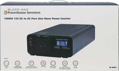 DC-AC Power Inverter 1000W 12V DC To AC Pure Sine Wave Power Inverter M8064