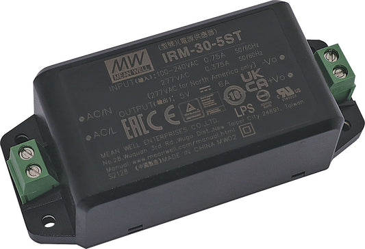 Enclosed AC/DC Supply 30W 5V/6A Mini Screw Terminal Power Supply M8418