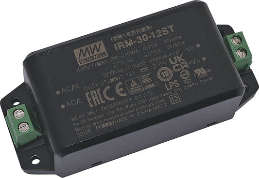 Enclosed AC/DC Supply 30W 12V/2.5A Mini Screw Terminal Power Supply M8420