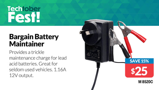 Battery Maintenance Charger 12V 1.16A Lead Acid M8520C