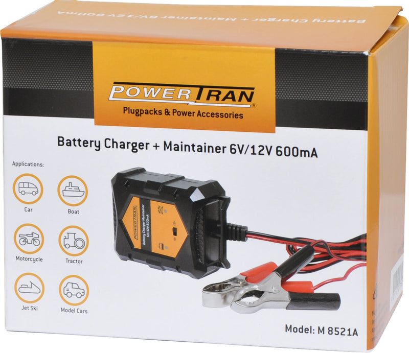 Battery Maintenance Charger 6V/12V 600mA  M8521A