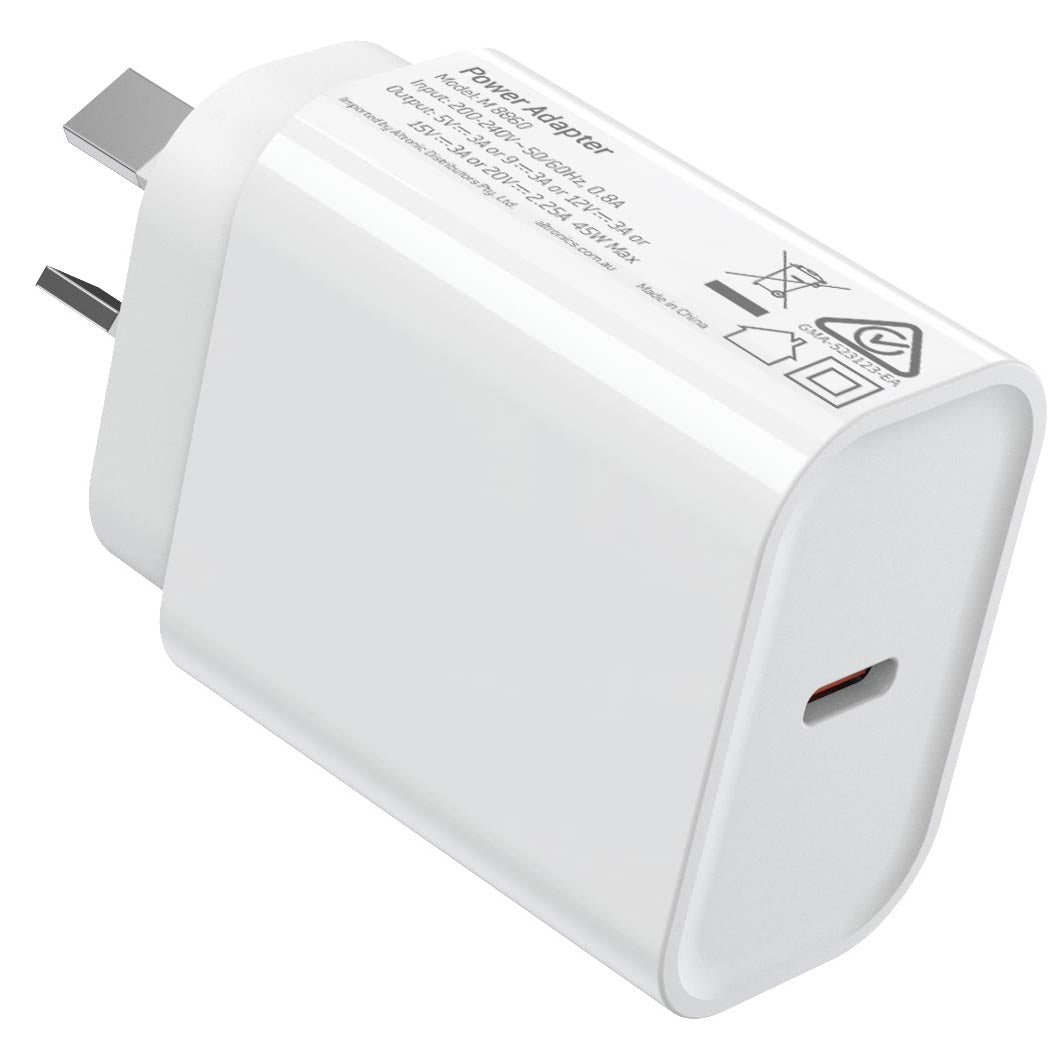 USB Charging USB-C 45W PD GaN Wall Charger M8860