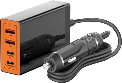 USB C 140W PD Car Adapter With 2m Cable M8867