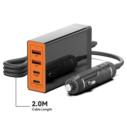 USB C 140W PD Car Adapter With 2m Cable M8867