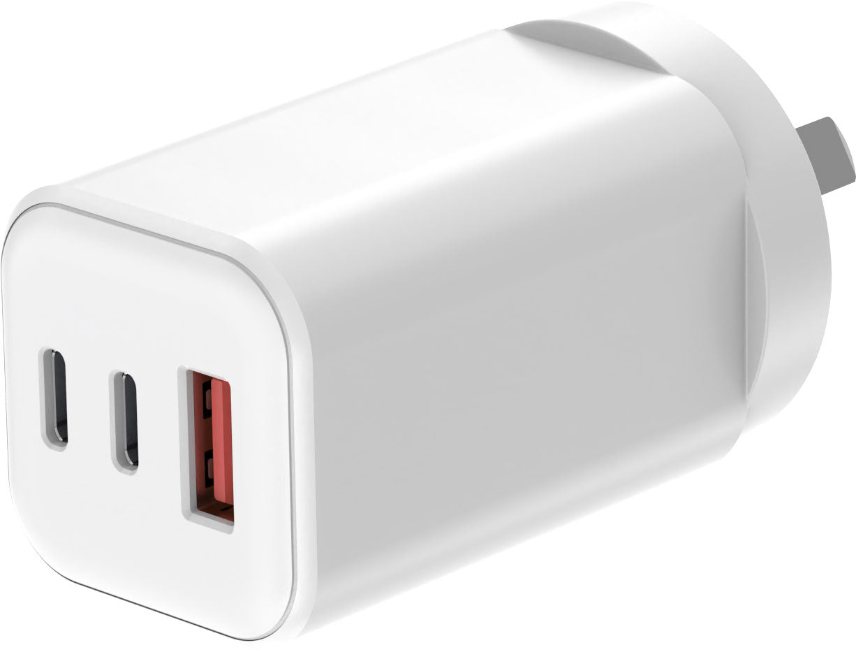 USB Wall Charger 3 Port USB-C QC3.0 65W PD GaN M8868B