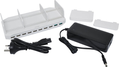 USB Charging 10 Port 19.2A High Current Desktop USB Charger M8882A