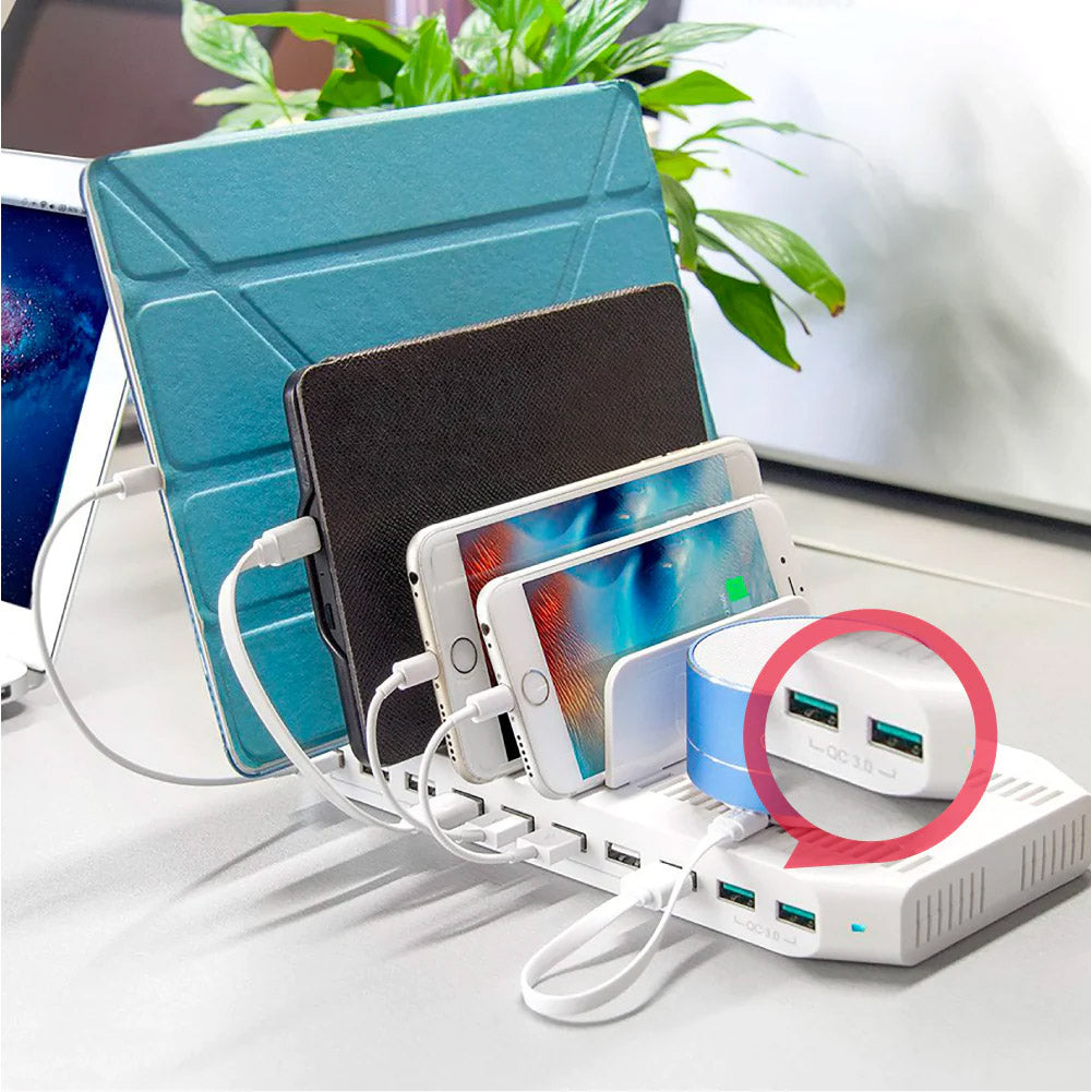 USB Charging 10 Port 19.2A High Current Desktop USB Charger M8882A