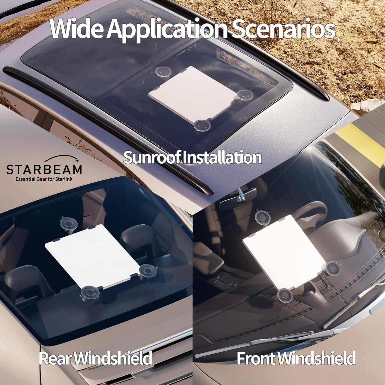 Starbeam Starlink Mini 3 suction Cup Mount Sunroof/window SAT-SB-00105