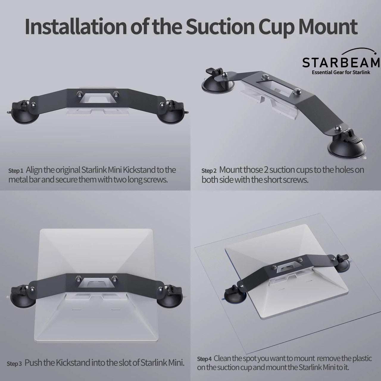Starbeam Starlink Mini 3 suction Cup Mount Sunroof/window SAT-SB-00105