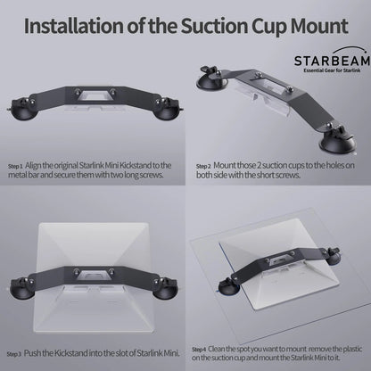 Starbeam Starlink Mini 3 suction Cup Mount Sunroof/window SAT-SB-00105