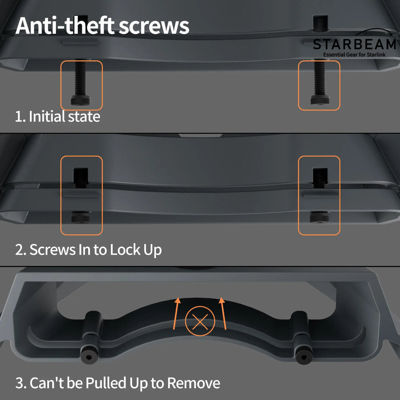 Starbeam Starlink Mini Mobility Anti-theft Kickstand Mount Aluminium SAT-SB-00103