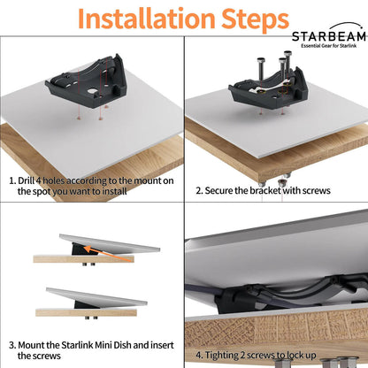 Starbeam Starlink Mini Mobility Anti-theft Kickstand Mount Aluminium SAT-SB-00103
