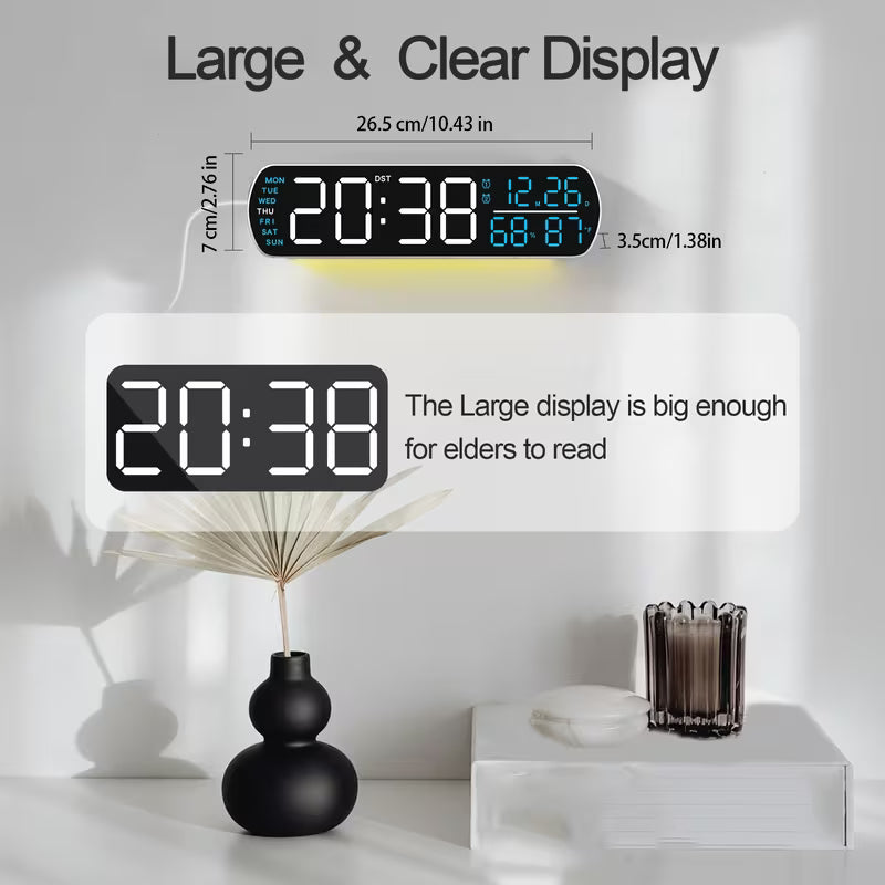 Clock Led 6671 Digital Dual Alarm Weather/timer 12/24hr Orange & White Digits MK3274163/BLKWO