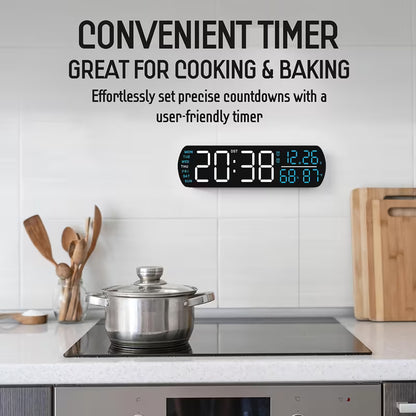 Clock Led 6671 Digital Dual Alarm Weather/timer 12/24hr Orange & White Digits MK3274163/BLKWO