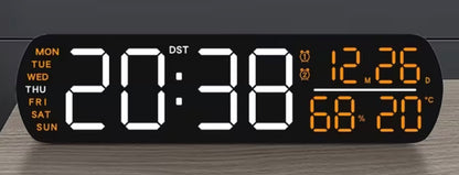 Clock Led 6671 Digital Dual Alarm Weather/timer 12/24hr Orange & White Digits MK3274163/BLKWO