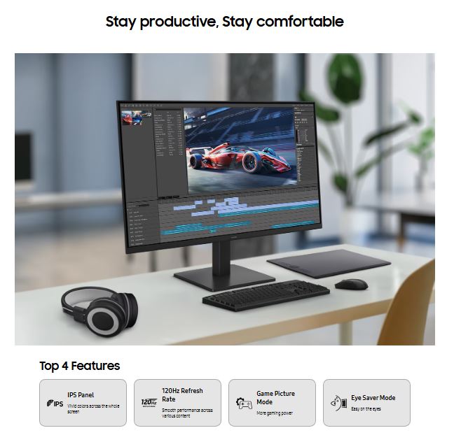 Samsung 27" FHD 1920x1080 Ips 16: 9 Tilt 2x HDMI MNS-LS27F320GAEXX
