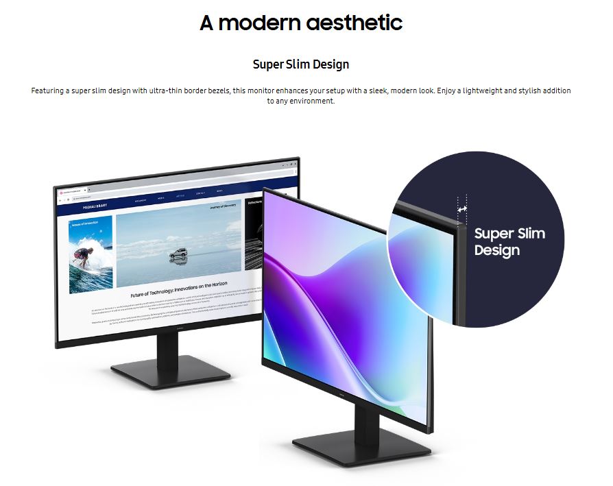 Samsung 27" FHD 1920x1080 Ips 16: 9 Tilt 2x HDMI MNS-LS27F320GAEXX