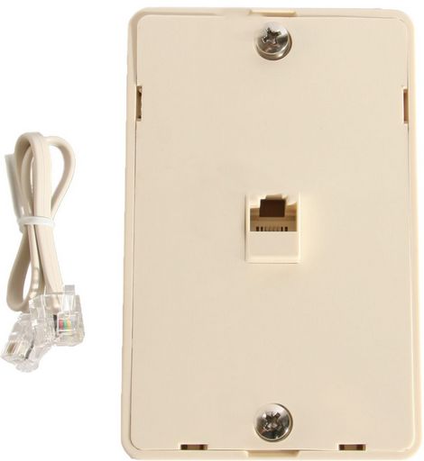 Phone Wallplate RJ45 Modular Single MOD84I