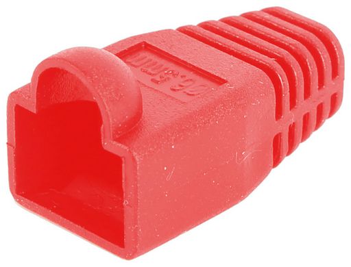 MOD8 / RJ45 Coloured Boots Red MOD8BR