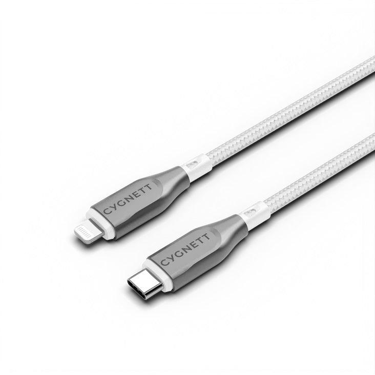 Cygnett Armoured Lightning To USB-C Cable 1m White CY4668PCCCL