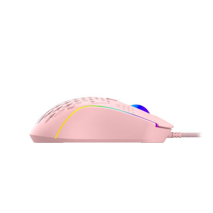 LASER Wired Gaming RGB Mouse Pink 12800 DPI MSE-M1210-PK