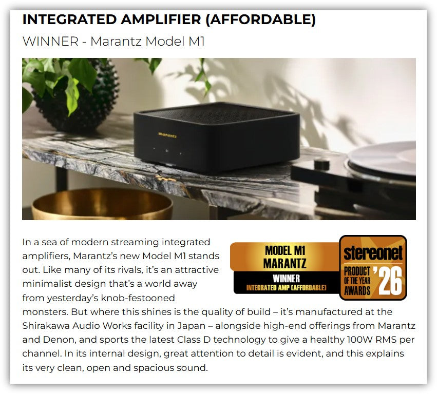 Marantz MODEL M1 Compact Wireless Streaming Amplifier MODELM1/AU1B