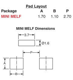 Diode 16V BZV55-C16 Mini MELF Zener Pk 10 Y0258