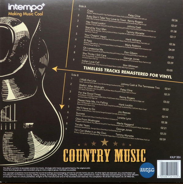LP 12In Legends Of Country Various KXLP32