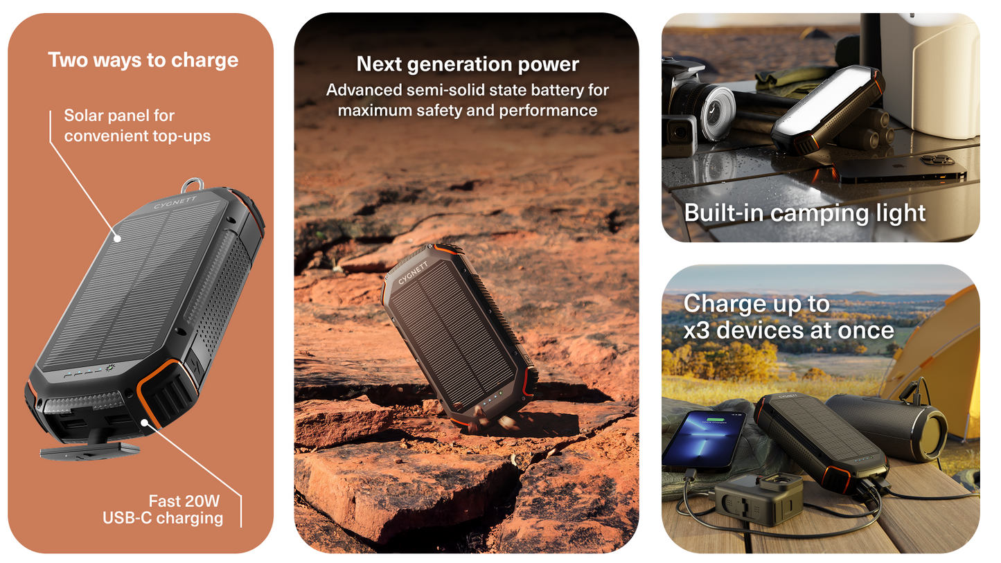 Cygnett Chargeup Solar Outback 20k Gen3 CY5889PBCHE