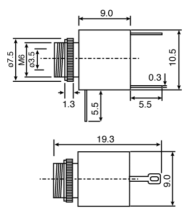 Stereo Jack Socket 3.5mm Chassis Mount P0093