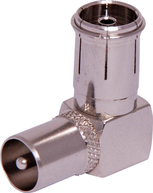 RF Connector Right Angle PAL Male to PAL Female Adapter P0240A