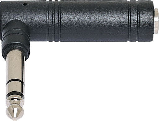 Jack Plug 6.35mm Stereo Plug To 6.35mm Stereo Socket Right Angle Adapter P0322