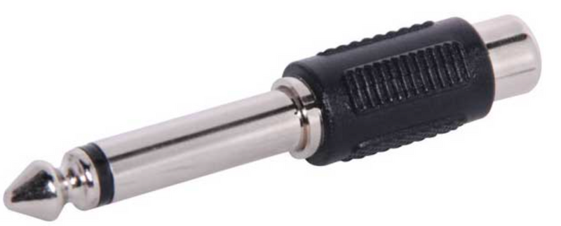6.35mm Mono Plug To RCA Female Adapter P0359