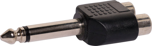 RCA Adapter 2 RCA Female to 6.35mm Plug P0377