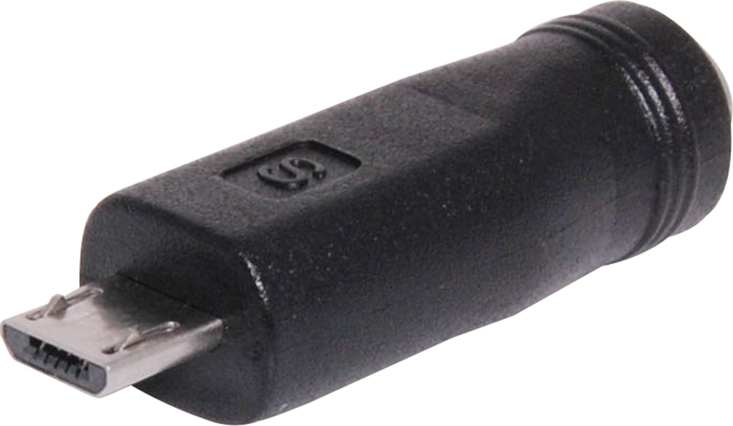 DC Power Connectors DC Power 2.1mm Socket to Micro USB A Plug Adapter P0641