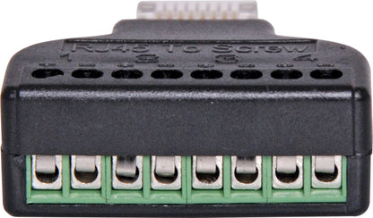 RJ45 Male to 8-Way Screw Terminal Adapter P0665