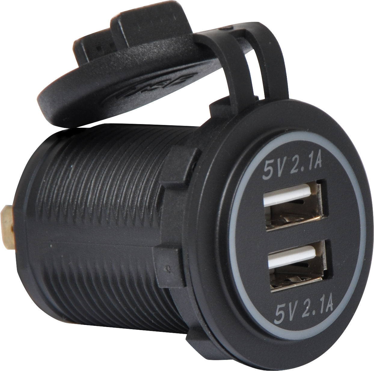 DC Power Connectors 4.2A Dual USB Charging Panel Mount Socket P0667