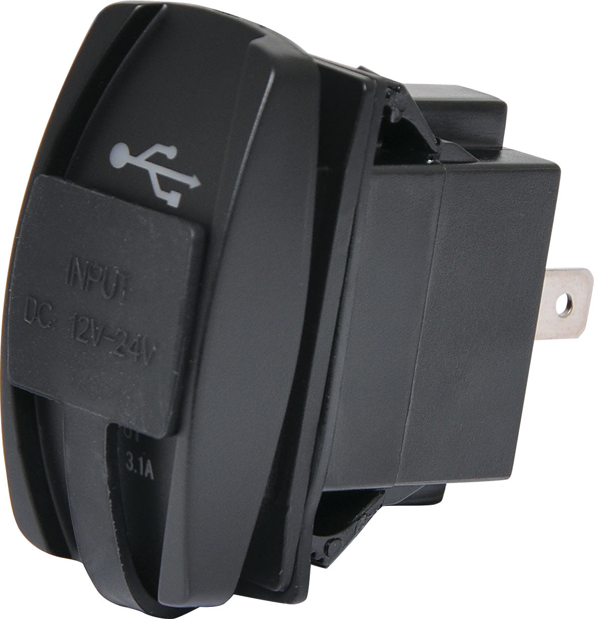 DC Power Connector Dual USB Dash Mount 3.1A Charging Socket P0690A