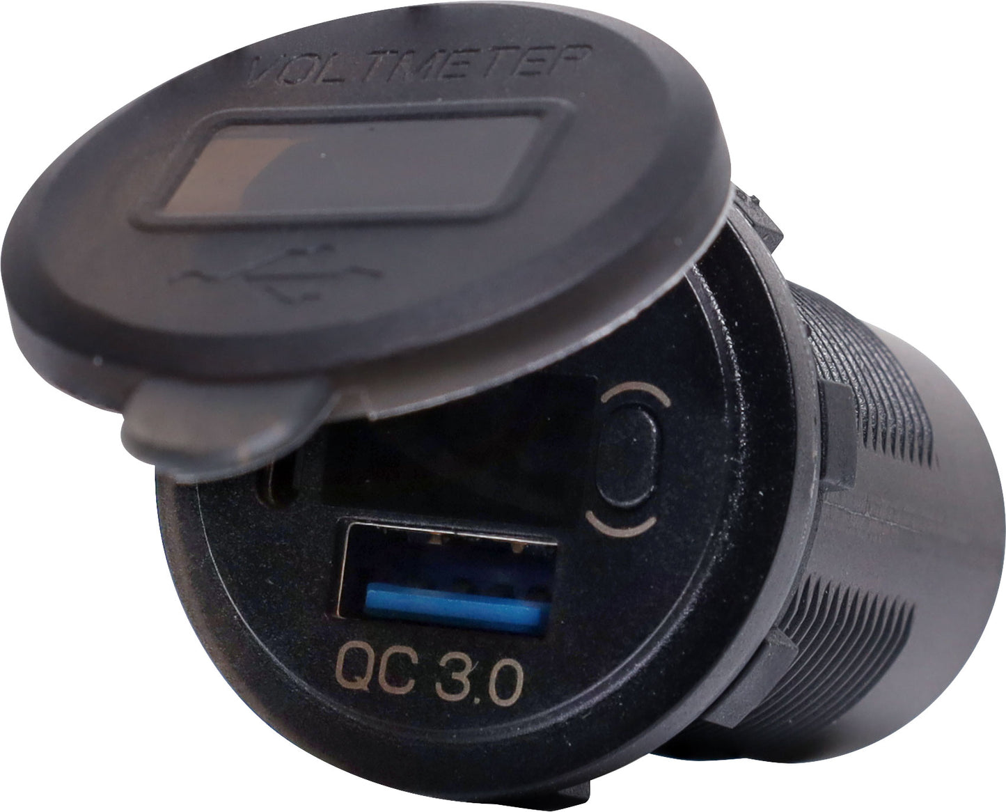 Voltmeter Panel Mount 12v 58w Dual Pd - Qc3.0 USB P0696B
