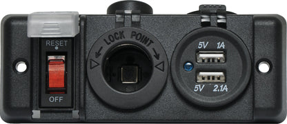 Car Accessory Flush Panel Mount Dual USB P0697