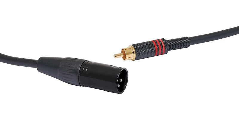 Audio Lead 3 Pin XLR Male To RCA Male Microphone Cable 1m P0710