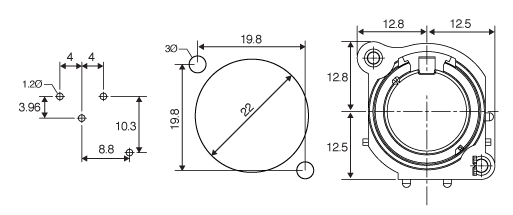 XLR Connector 3 Pin Female Vertical PCB Compact P0885