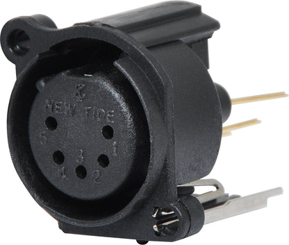 XLR Connector 5 Pin Female Vertical PCB Compact XLR Connector P0886