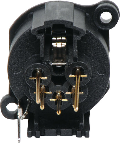 XLR Connector 5 Pin Female Vertical PCB Compact XLR Connector P0886