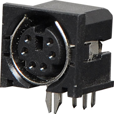 Circular Connector 6 Pin PCB Mount Mini DIN Socket P1106