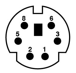 Circular Connector 6 Pin PCB Mount Mini DIN Socket P1106