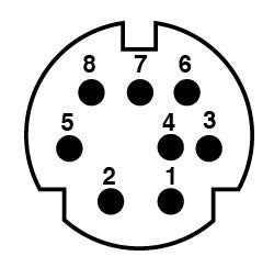 Circular Connector 8 Pin PCB Mount Mini DIN Socket P1108